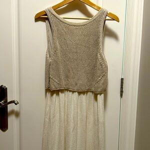 Anthropology Gorgeous off white crochet dress EXCELLENT size M